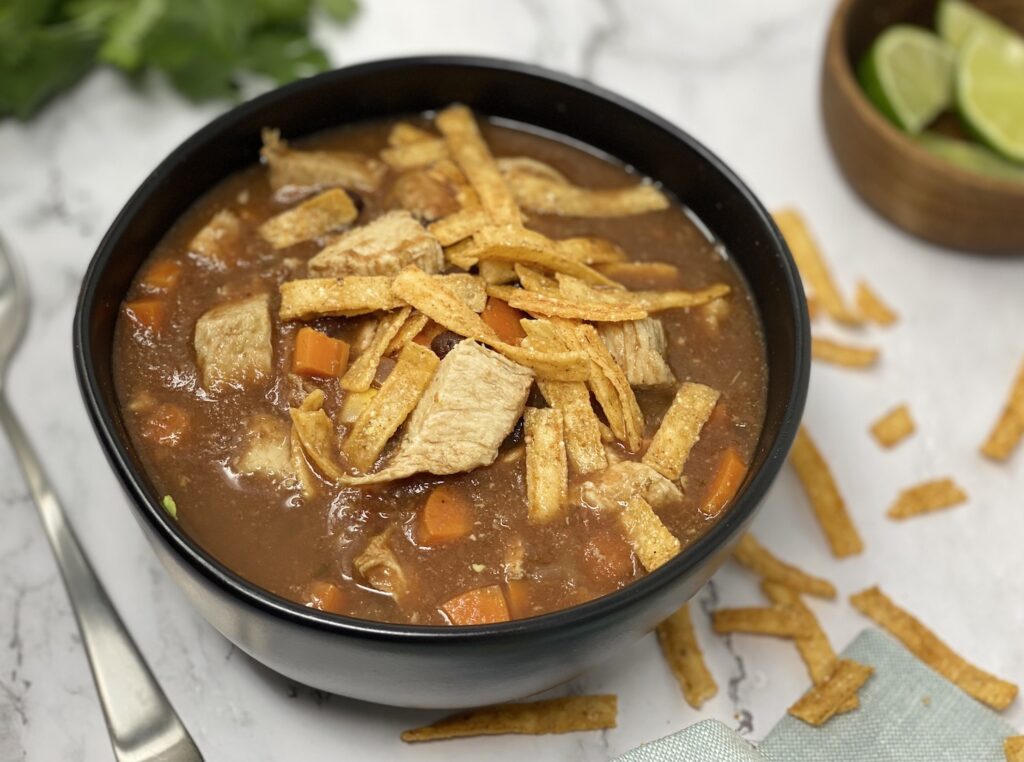 freezer friendly tortilla soup - Cafe Rio Copycat recipe