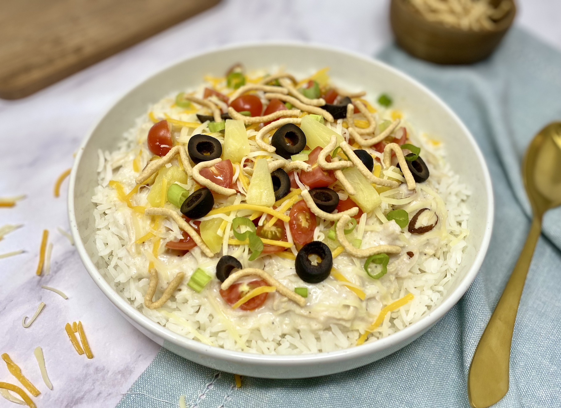 Freezer Friendly Hawaiian Haystacks