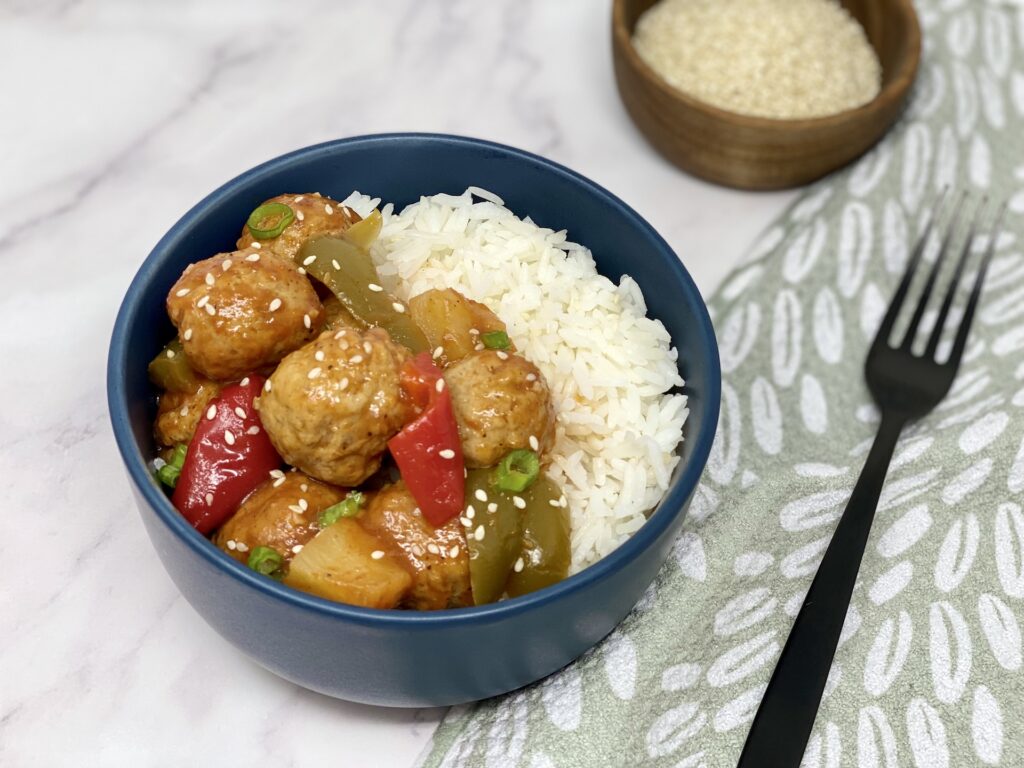 freezer friendly Hawaiian meatballs