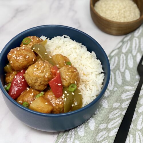 freezer friendly Hawaiian meatballs