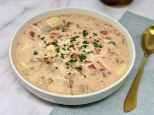 freezer friendly sausage gnocchi soup recipe