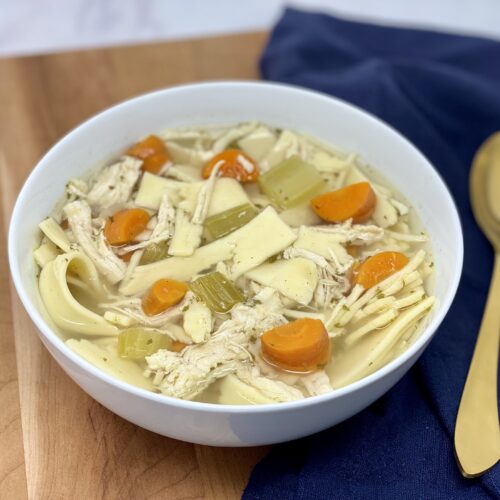 Freezer friendly chicken noodle soup - slow cooker, pressure cooker