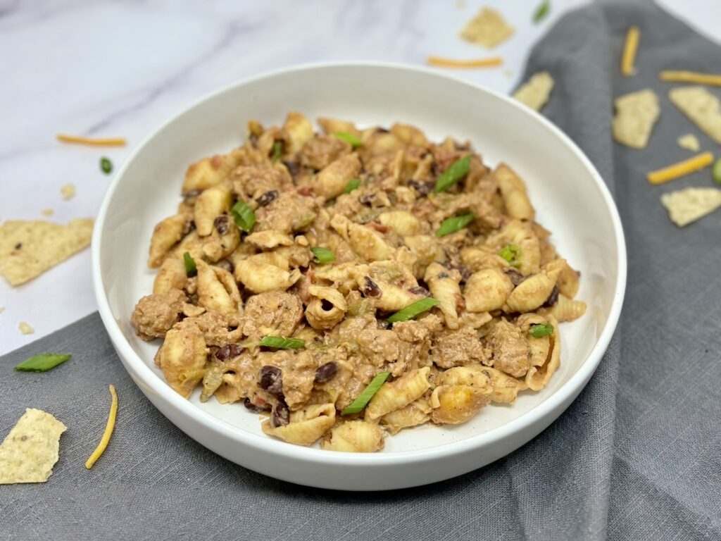 Cheesy Mexican Shells - slow cooker, pressure cooker, freezer meal prep