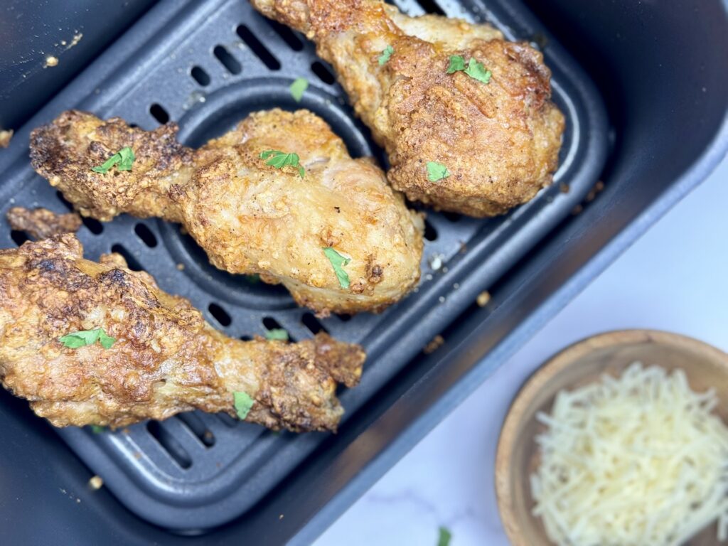 Parmesan Crusted Drumsticks - Air Fryer, freezer meal prep