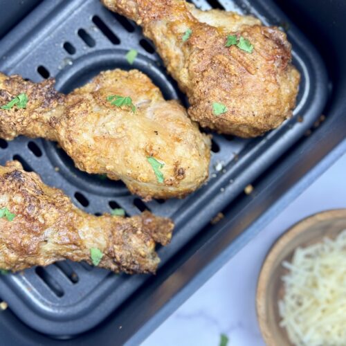 Parmesan Crusted Drumsticks - Air Fryer, freezer meal prep