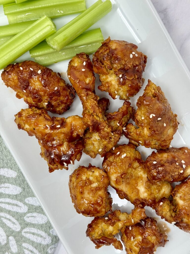 BBQ Chicken Bites - air fryer, oven, freezer meal prep