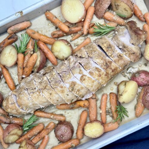 Sheet Pan Balsamic Beef Tenderloin, freezer meal prep