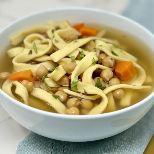 Vegetarian Chickpea Noodle Soup