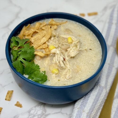 Freezer meal recipe: Green Chicken Enchilada Soup