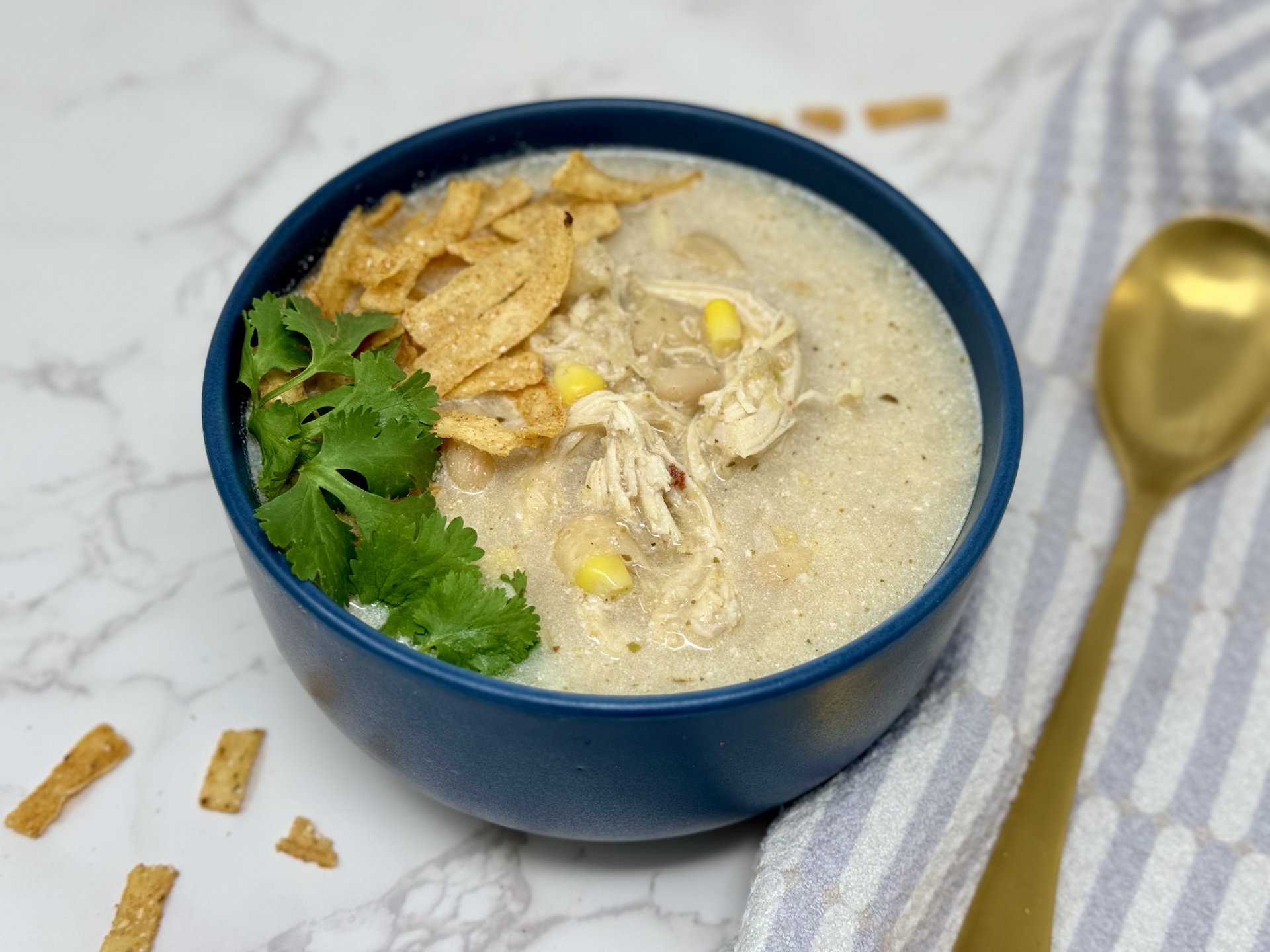 Freezer meal recipe: Green Chicken Enchilada Soup