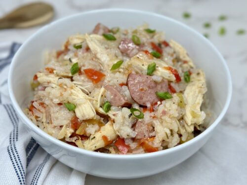 Freezer Friendly Chicken and Sausage Jambalaya