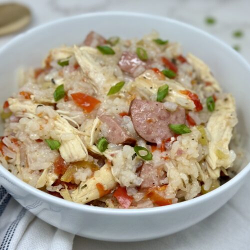 Freezer Friendly Chicken and Sausage Jambalaya