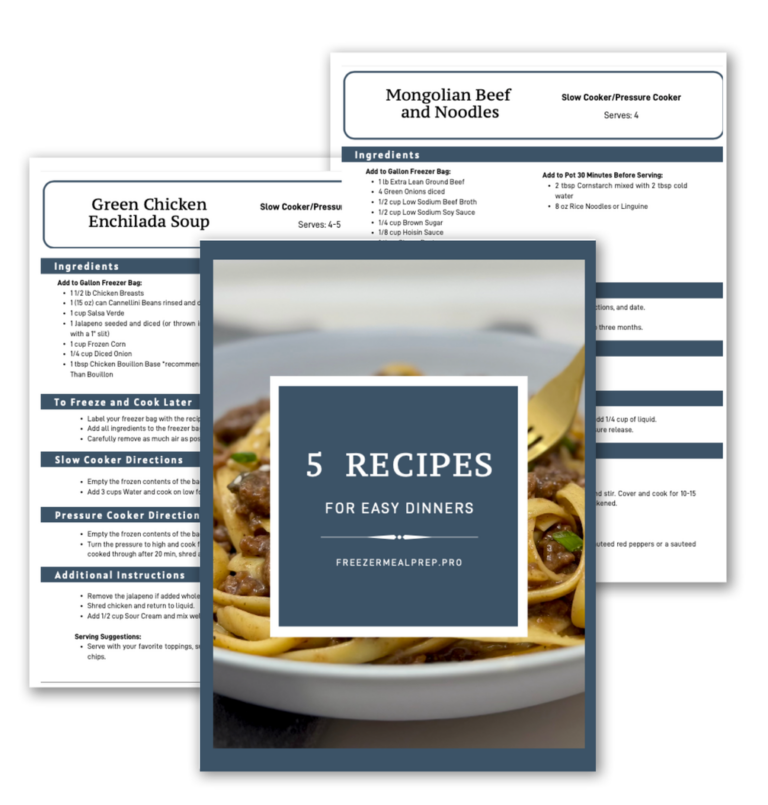 download 5 recipes for easy dinners here