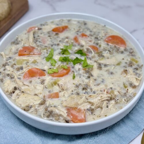 Freezer Friendly Creamy Chicken and Wild Rice Soup